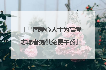 阜南爱心人士为高考志愿者提供免费午餐