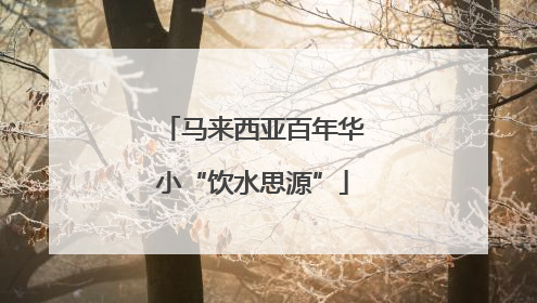 马来西亚百年华小“饮水思源”