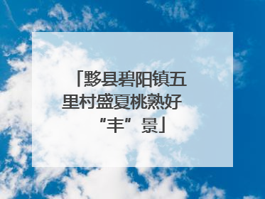 黟县碧阳镇五里村盛夏桃熟好“丰”景