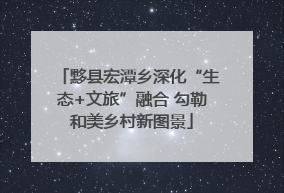 黟县宏潭乡深化“生态+文旅”融合 勾勒和美乡村新图景