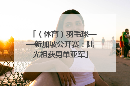 （体育）羽毛球——新加坡公开赛：陆光祖获男单亚军