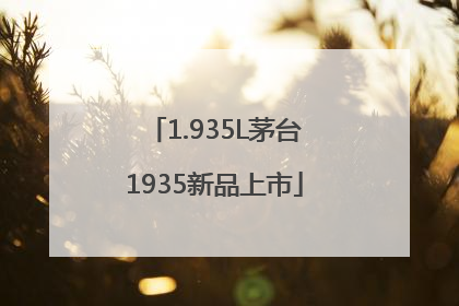 1.935L茅台1935新品上市