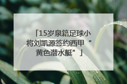 15岁泉籍足球小将刘凯源签约西甲“黄色潜水艇”