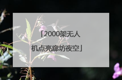 2000架无人机点亮廊坊夜空