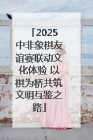 2025中非象棋友谊赛联动文化体验 以棋为桥共筑文明互鉴之路