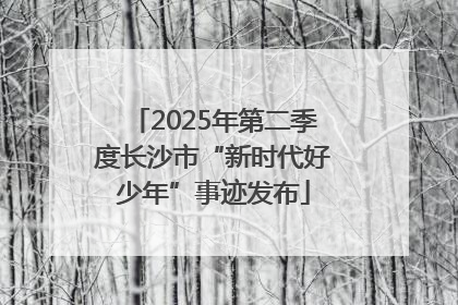2025年第二季度长沙市“新时代好少年”事迹发布