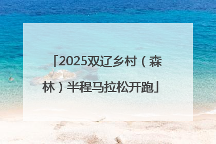 2025双辽乡村（森林）半程马拉松开跑
