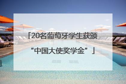 20名葡萄牙学生获颁“中国大使奖学金”
