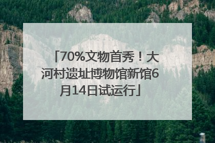 70%文物首秀！大河村遗址博物馆新馆6月14日试运行
