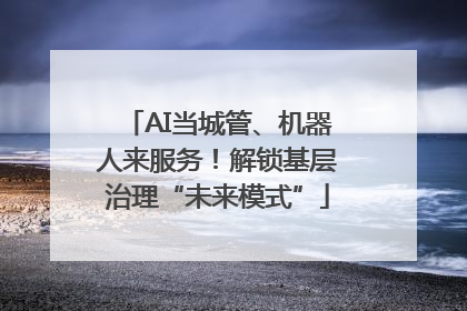 AI当城管、机器人来服务！解锁基层治理“未来模式”